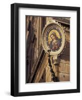 Tile Mosaic on Street Corner at Campo de Fiori, Rome, Italy-Connie Ricca-Framed Photographic Print