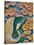 Tile Mural of Swans and Clouds in Forbidden City, Beijing, China-Janis Miglavs-Stretched Canvas