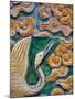 Tile Mural of Swans and Clouds in Forbidden City, Beijing, China-Janis Miglavs-Mounted Photographic Print