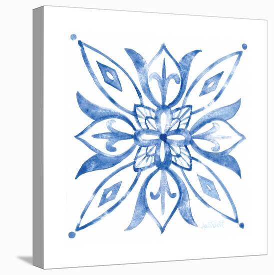 Tile Stencil II Blue-Anne Tavoletti-Stretched Canvas