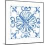 Tile Stencil IV Blue-Anne Tavoletti-Mounted Art Print