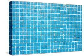 Tile Texture Background Of Bathroom Or Swimming Pool Tiles On Wall-rjmiguel-Stretched Canvas