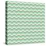 Tile Vector Pattern with Brown and White Zig Zag Print on Green Background-IngaLinder-Stretched Canvas