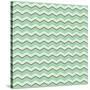 Tile Vector Pattern with Brown and White Zig Zag Print on Green Background-IngaLinder-Stretched Canvas