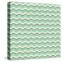 Tile Vector Pattern with Brown and White Zig Zag Print on Green Background-IngaLinder-Stretched Canvas