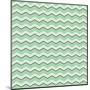 Tile Vector Pattern with Brown and White Zig Zag Print on Green Background-IngaLinder-Mounted Art Print