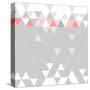 Tile Vector Pattern with Flat Surface Grey, Pink and White Triangle Background-IngaLinder-Stretched Canvas