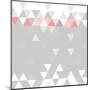 Tile Vector Pattern with Flat Surface Grey, Pink and White Triangle Background-IngaLinder-Mounted Art Print