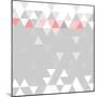 Tile Vector Pattern with Flat Surface Grey, Pink and White Triangle Background-IngaLinder-Mounted Art Print