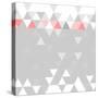 Tile Vector Pattern with Flat Surface Grey, Pink and White Triangle Background-IngaLinder-Stretched Canvas