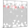 Tile Vector Pattern with Flat Surface Grey, Pink and White Triangle Background-IngaLinder-Mounted Art Print