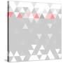 Tile Vector Pattern with Flat Surface Grey, Pink and White Triangle Background-IngaLinder-Stretched Canvas