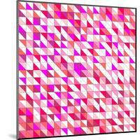 Tile Vector Pattern with White, Red, Orange, Pink and Violet Triangle Mosaic Background-IngaLinder-Mounted Art Print