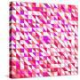 Tile Vector Pattern with White, Red, Orange, Pink and Violet Triangle Mosaic Background-IngaLinder-Stretched Canvas