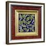 Tile with a Leaf Design (Pottery)-William De Morgan-Framed Giclee Print