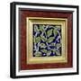 Tile with a Leaf Design (Pottery)-William De Morgan-Framed Giclee Print