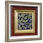 Tile with a Leaf Design (Pottery)-William De Morgan-Framed Giclee Print