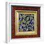 Tile with a Leaf Design (Pottery)-William De Morgan-Framed Giclee Print