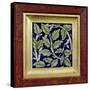Tile with a Leaf Design (Pottery)-William De Morgan-Stretched Canvas