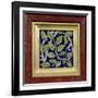 Tile with a Leaf Design (Pottery)-William De Morgan-Framed Giclee Print