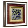 Tile with a Leaf Design (Pottery)-William De Morgan-Framed Premium Giclee Print