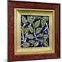 Tile with a Leaf Design (Pottery)-William De Morgan-Mounted Premium Giclee Print