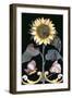 Tile with a Sunflower Design-null-Framed Giclee Print