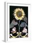 Tile with a Sunflower Design-null-Framed Giclee Print