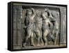 Tile with Dancing Putti-Donatello-Framed Stretched Canvas