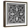 Tile with Stylized Leaves and Plant Blossoms in the Alhambra, Citadel of 13th Century Moorish Kings-David Lees-Framed Photographic Print
