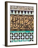 Tile Work Detail, Bou Inania Medersa, Medina, Meknes, Morocco-Doug Pearson-Framed Photographic Print