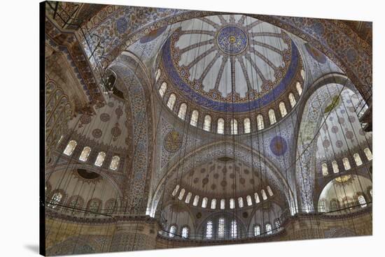 Tile Work in the Blue Mosque, Istanbul Old City, Turkey-Darrell Gulin-Stretched Canvas