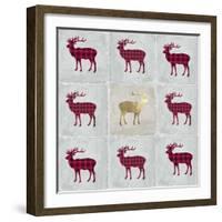 Tiled Deer-PI Studio-Framed Art Print