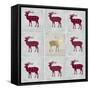 Tiled Deer-PI Studio-Framed Stretched Canvas