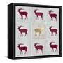 Tiled Deer-PI Studio-Framed Stretched Canvas