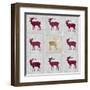 Tiled Deer-PI Studio-Framed Art Print