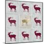 Tiled Deer-PI Studio-Mounted Art Print