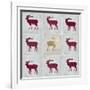 Tiled Deer-PI Studio-Framed Art Print