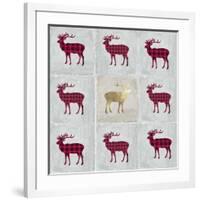 Tiled Deer-PI Studio-Framed Art Print