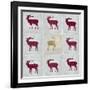 Tiled Deer-PI Studio-Framed Art Print