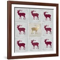 Tiled Deer-PI Studio-Framed Art Print