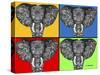 Tiled Elephants-Sartoris ART-Stretched Canvas