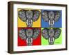 Tiled Elephants-Sartoris ART-Framed Giclee Print