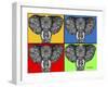 Tiled Elephants-Sartoris ART-Framed Giclee Print