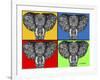 Tiled Elephants-Sartoris ART-Framed Giclee Print