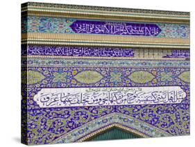 Tiled Exterior of the Imam Hussein Iranian Mosque, Bur Dubai, Dubai, UAE-Walter Bibikow-Stretched Canvas