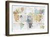 Tiled Map-Isabelle Z-Framed Art Print