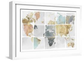 Tiled Map-Isabelle Z-Framed Art Print