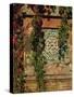 Tiled Panel on Decorative Column in Moorish Gothic Style, Quinta, Monserrate, Sintra, Portugal-Westwater Nedra-Stretched Canvas