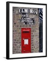 Tiled Street Name and Postbox, Hampstead, London, England, United Kingdom-Walter Rawlings-Framed Photographic Print